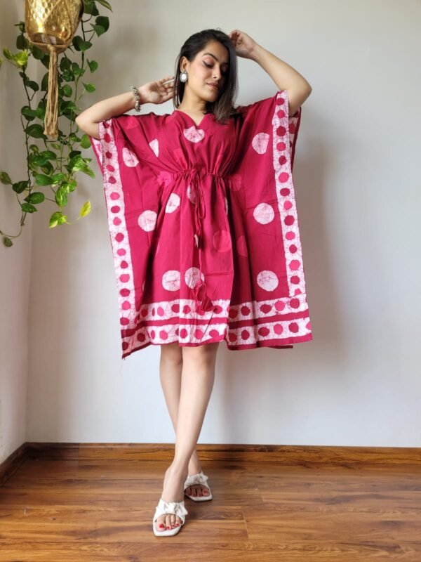 My Handicraft India's Beautiful Pure Handblock Printed Short Kaftan - Image 1