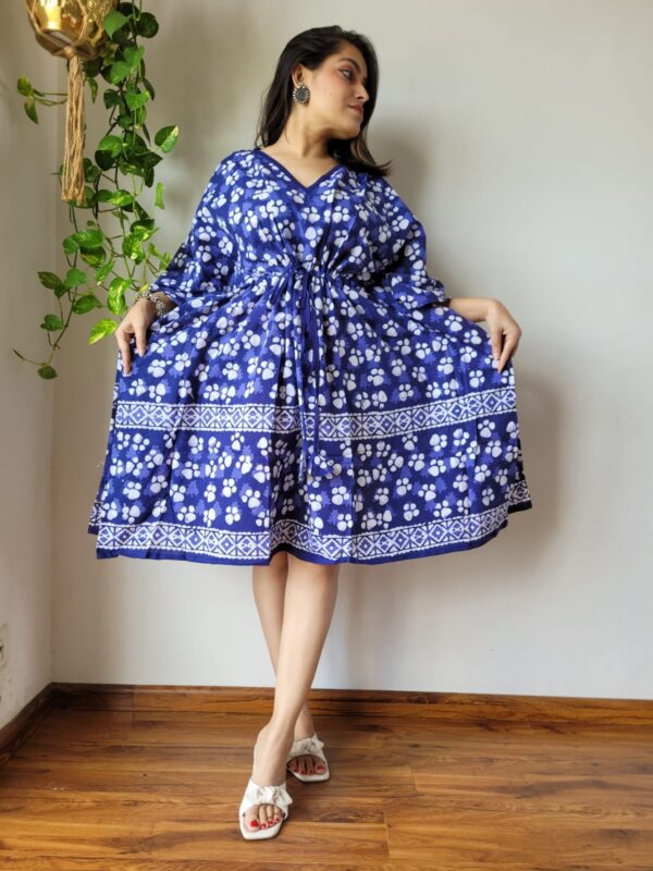 short handblock print kaftan 5