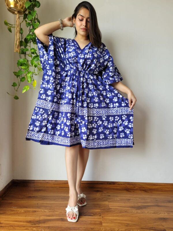 short handblock print kaftan 7