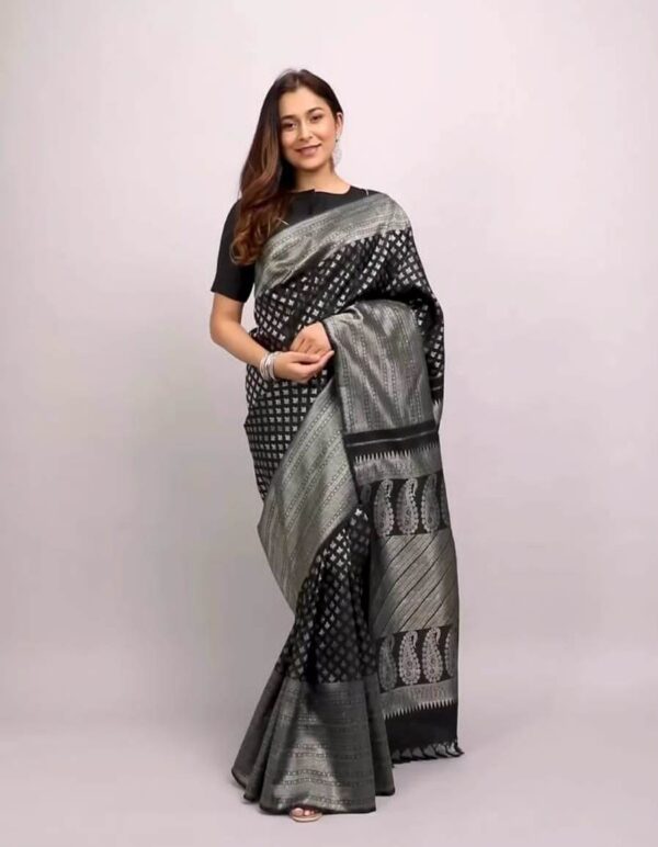 BANARASI SAREE BLACK 4