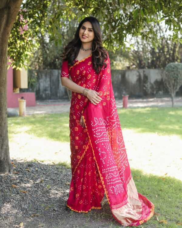 Bandhej / Badhni Print Silk Sarees