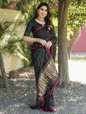 Bandhej / Badhni Print Silk Sarees