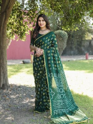 Bandhej / Badhni Print Silk Sarees