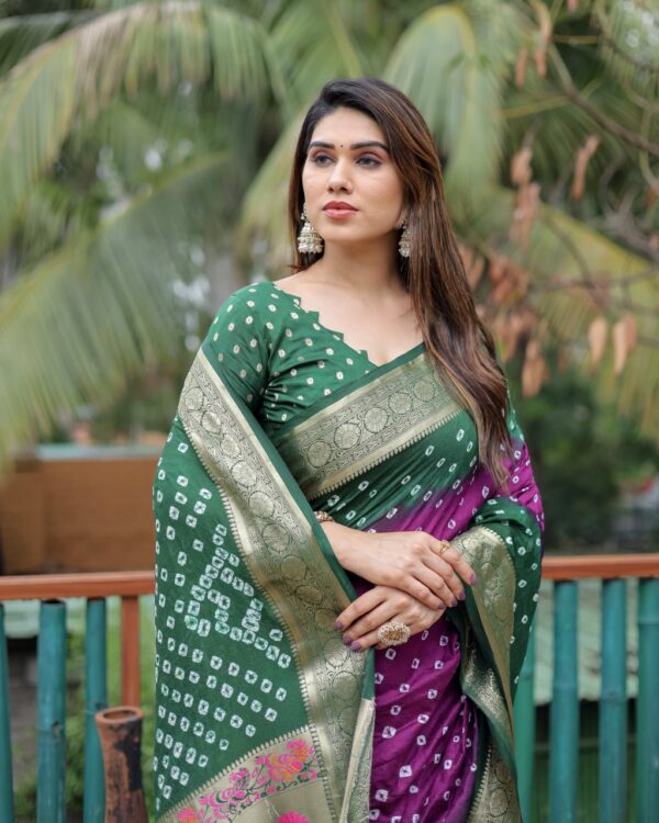 Handmade Bandhej Handmade Bandani sarees 29