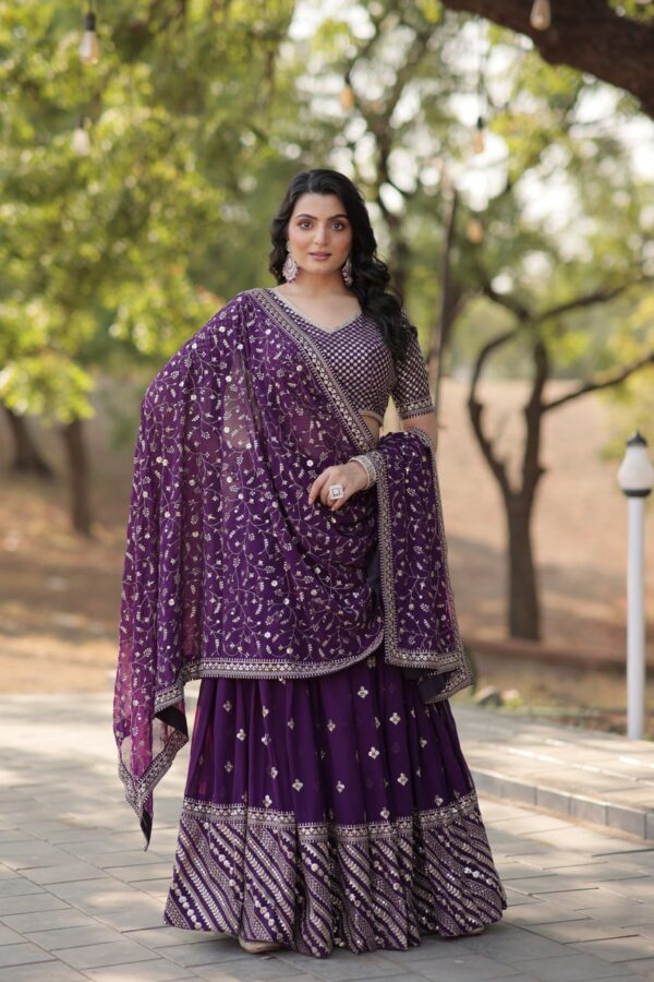 PURPULE COLOUR Lehenga Choli Set 1