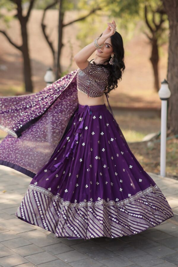 PURPULE COLOUR Lehenga Choli Set 2