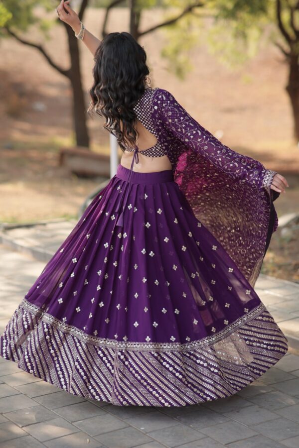 PURPULE COLOUR Lehenga Choli Set 4