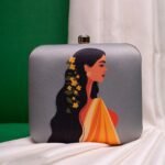 Art Printed Square Clutch Bags