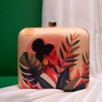 Art Printed Square Clutch Bags