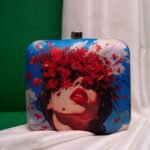 Art Printed Square Clutch Bags