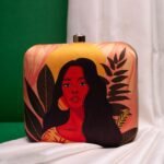 Art Printed Square Clutch Bags