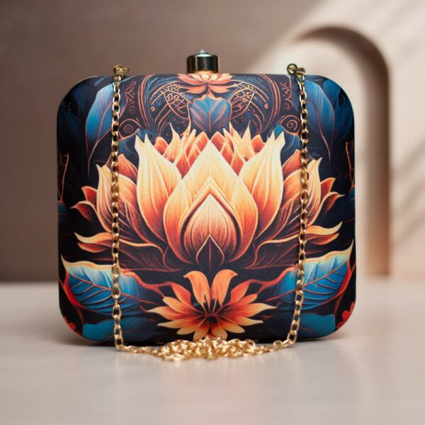 Art Printed Square Clutch Bags