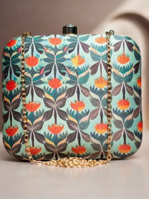 Art Printed Square Clutch Bags