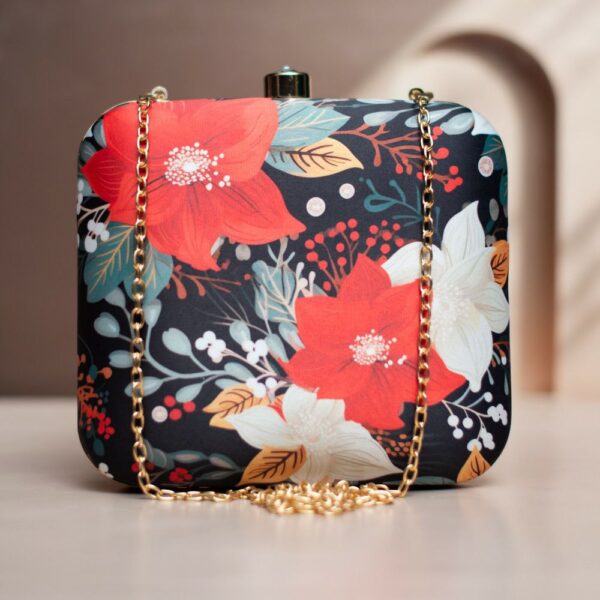 Art Printed Square Clutch Bags