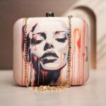 Art Printed Square Clutch Bags