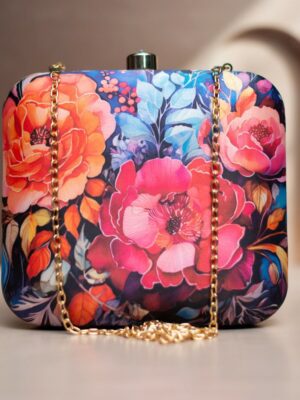 Art Printed Square Clutch Bags