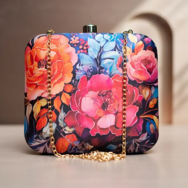 Art Printed Square Clutch Bags