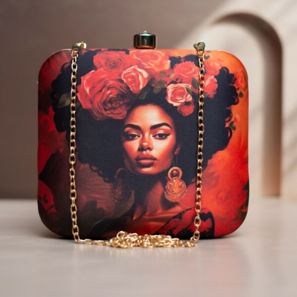 Art Printed Square Clutch Bags