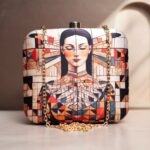 Art Printed Square Clutch Bags