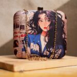 Art Printed Square Clutch Bags