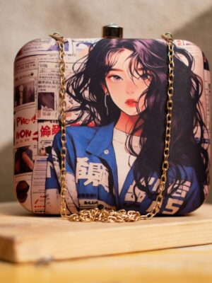 Art Printed Square Clutch Bags