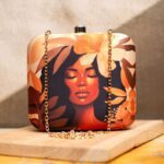 Art Printed Square Clutch Bags