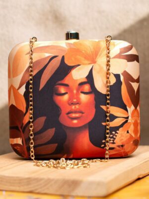 Art Printed Square Clutch Bags