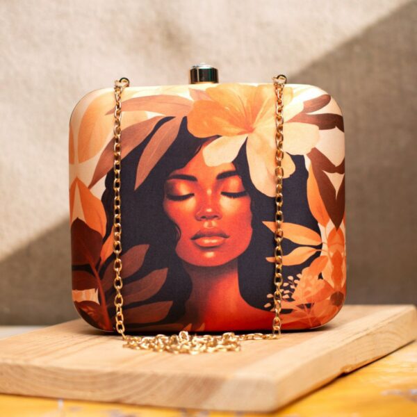 Art Printed Square Clutch Bags