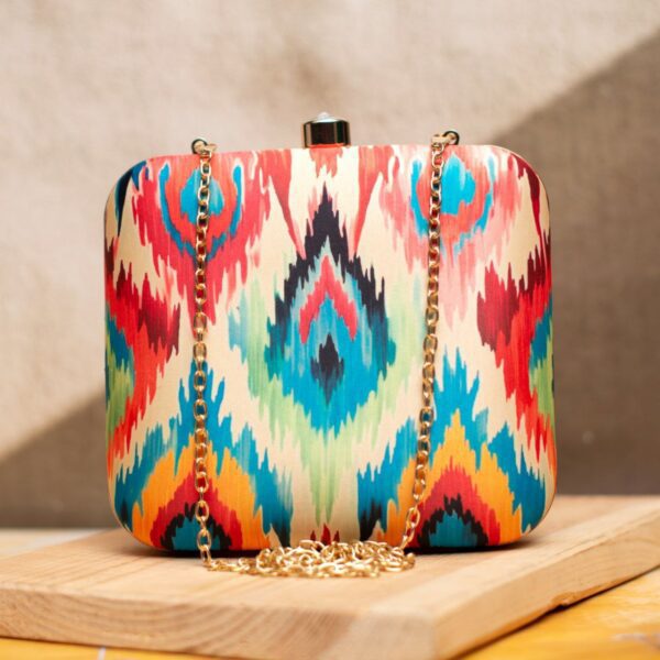 Art Printed Square Clutch Bags