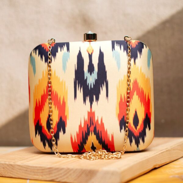 Art Printed Square Clutch Bags