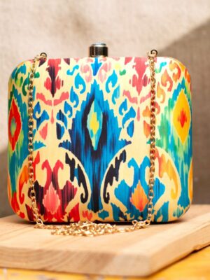 Art Printed Square Clutch Bags