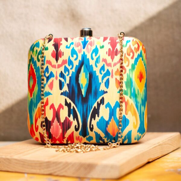 Art Printed Square Clutch Bags