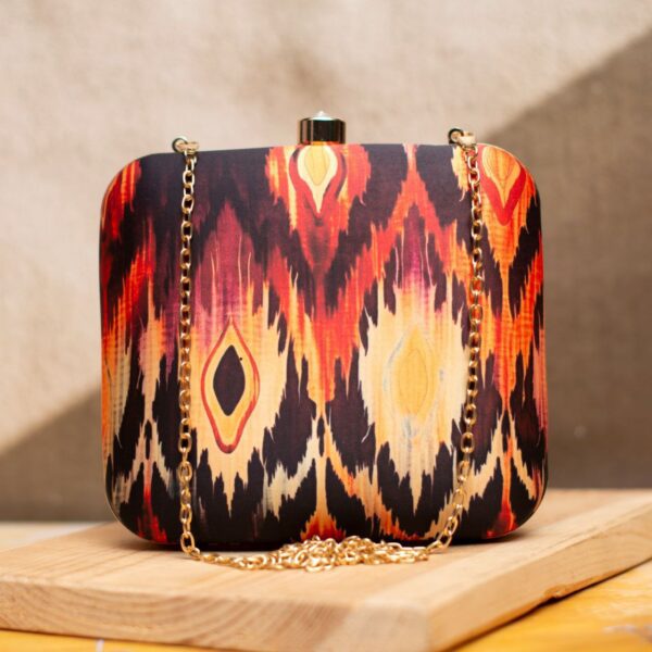 Art Printed Square Clutch Bags