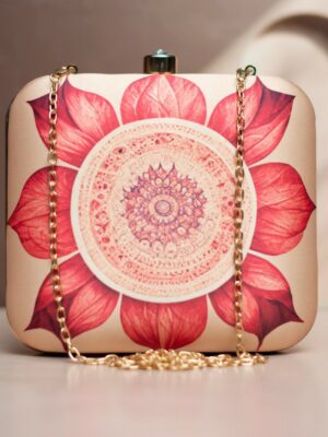 Art Printed Square Clutch Bags