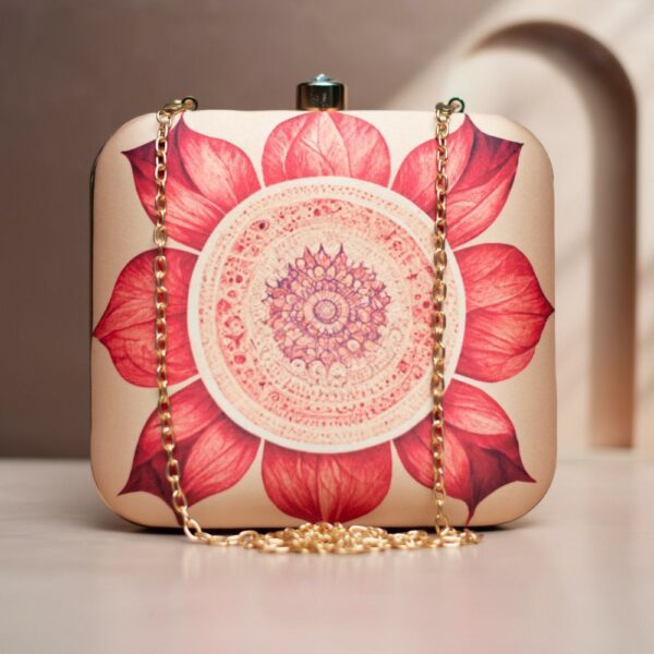 Art Printed Square Clutch Bags