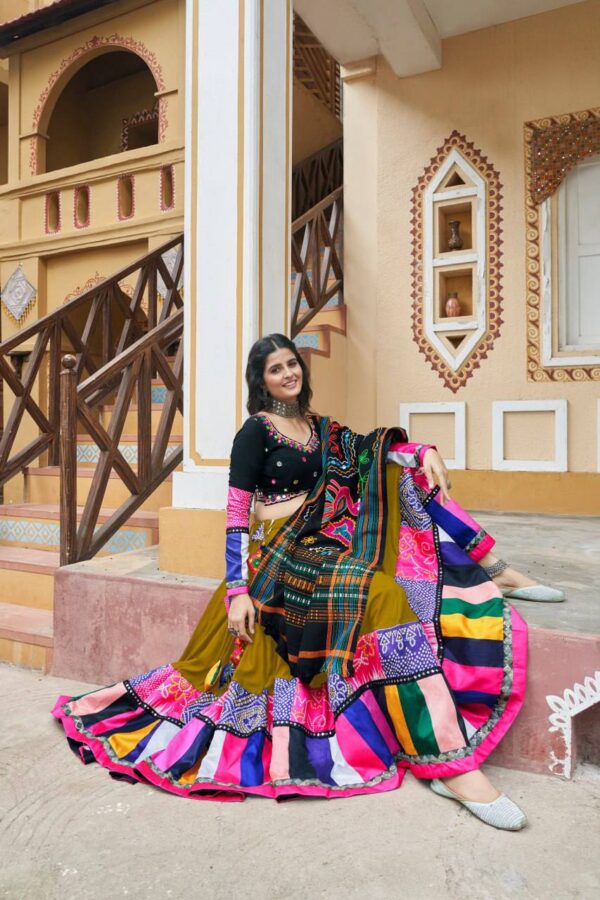 Elegant Mehndi Green Lehenga Choli