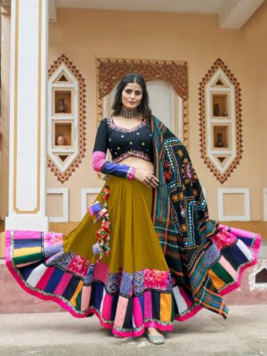 Elegant Mehndi Green Lehenga Choli