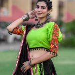 Green-Black Gamthi Work Chaniya Choli