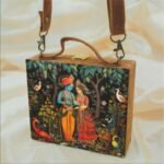 Printed Suitcase Style Clutch