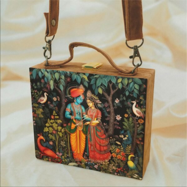 Printed Suitcase Style Clutch