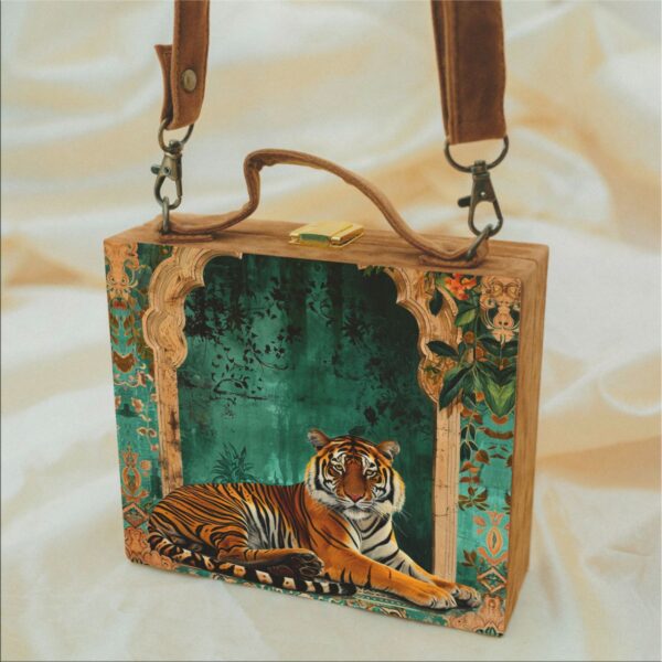 Printed Suitcase Style Clutch