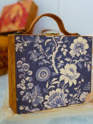 Printed Suitcase Style Clutch