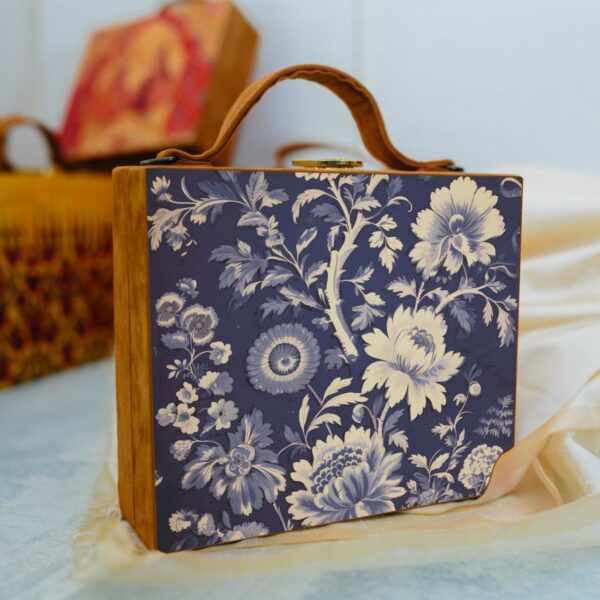 Printed Suitcase Style Clutch