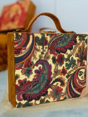 Printed Suitcase Style Clutch