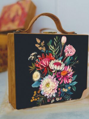 Printed Suitcase Style Clutches