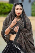 Stunning Black Cotton Chaniya Choli