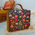 Printed Suitcase Style Clutch