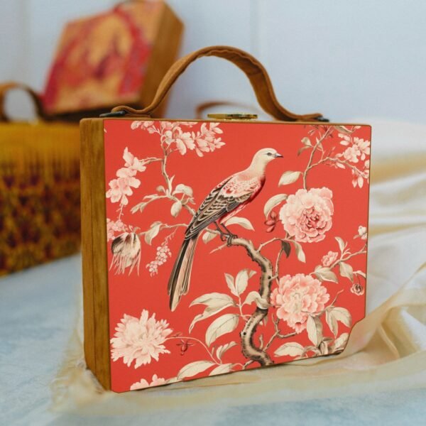 Printed Suitcase Style Clutch