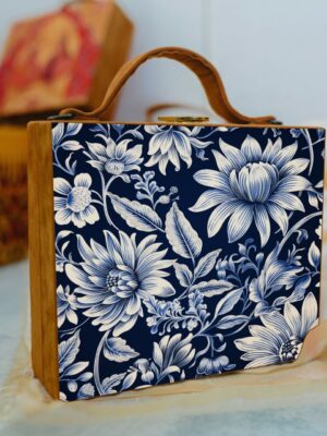 Printed Suitcase Style Clutch