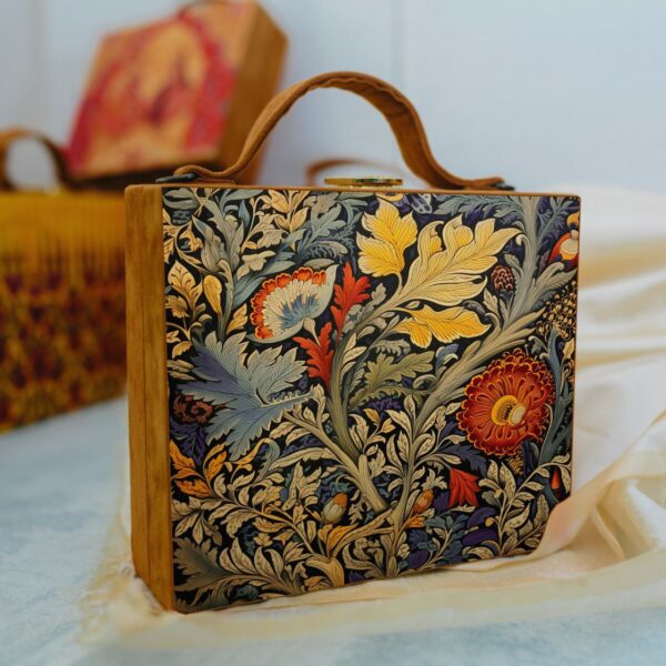 Printed Suitcase Style Clutch